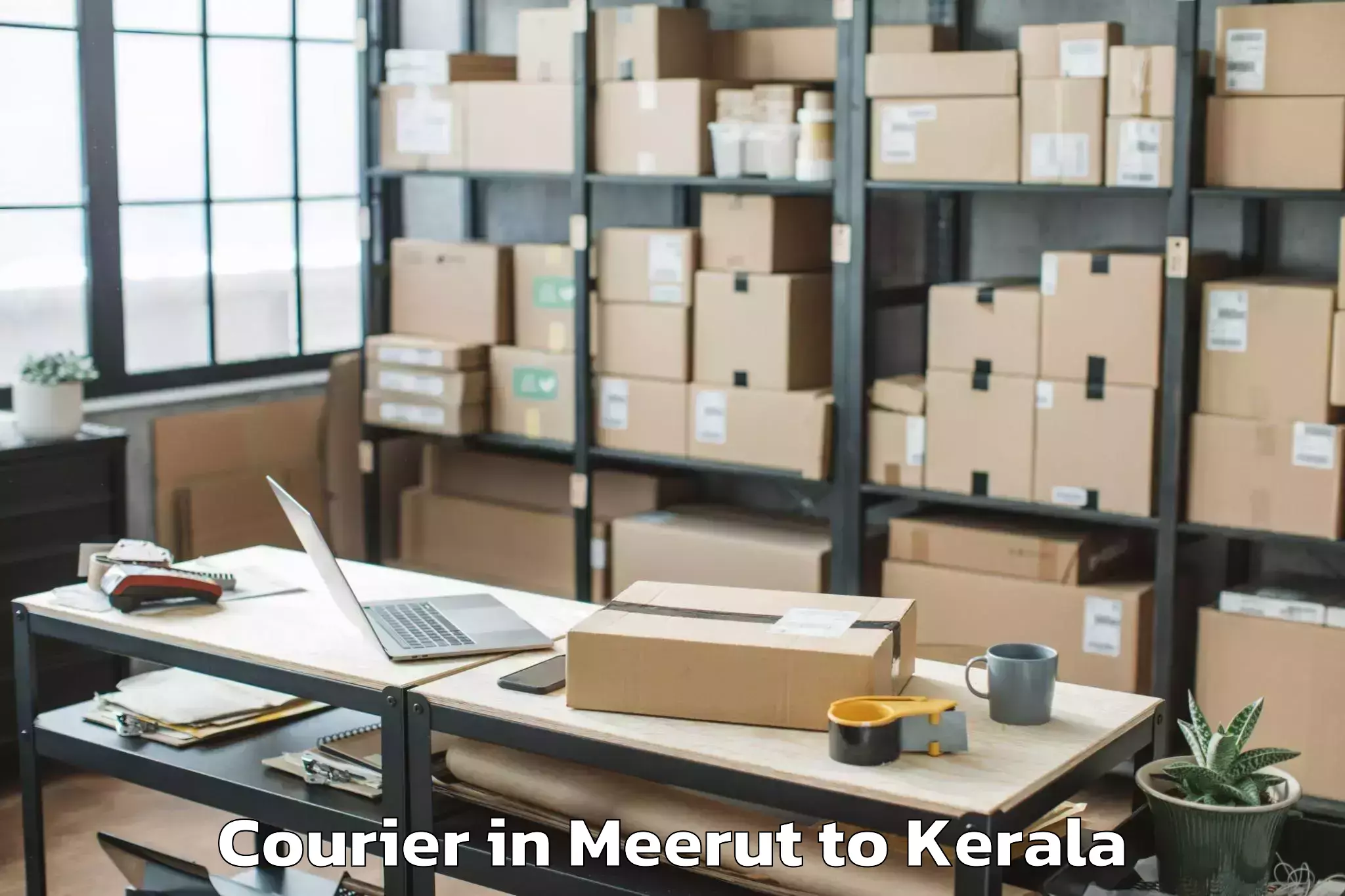 Easy Meerut to Alangad Courier Booking